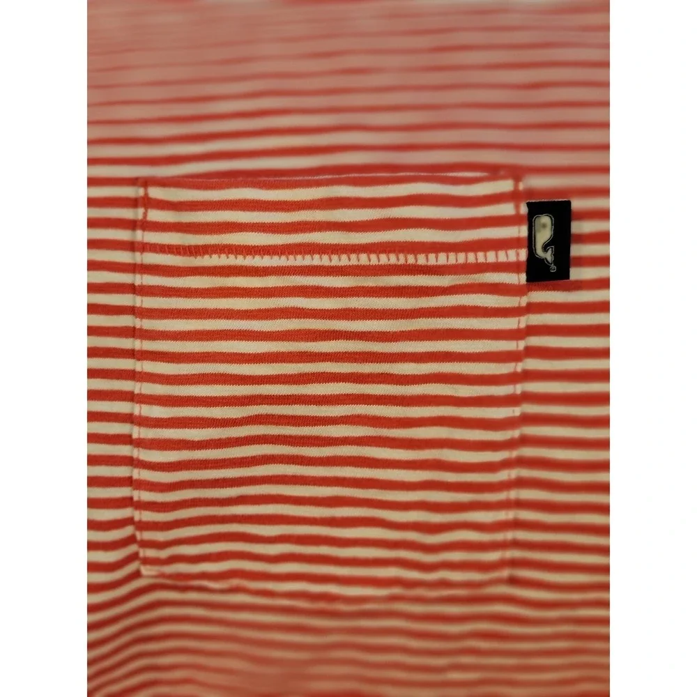 Vineyard Vines Mens XL Island Polo Shirt Red White Striped Cotton Short Sleeve‎ - Picture 8 of 9